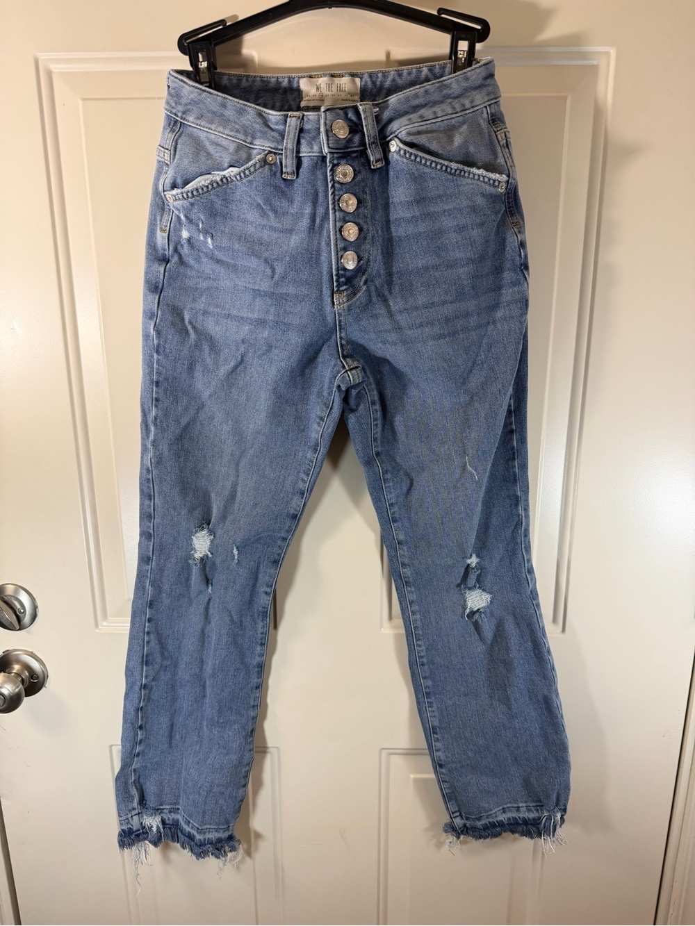 We The Free Button Fly Distressed Jeans Women’s Size 26 0508